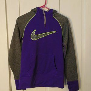 Womens Nike Therma Dry Hoodie in purple and gray Size Small in great con…